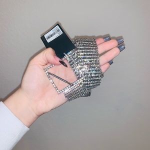Forever 21 decked out rhinestone belt.